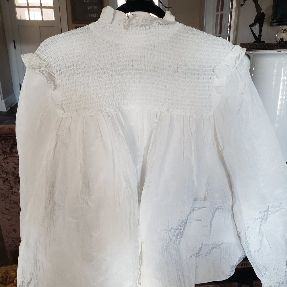 FRENCH CONNECTION Boza Crinkled Smocked Top